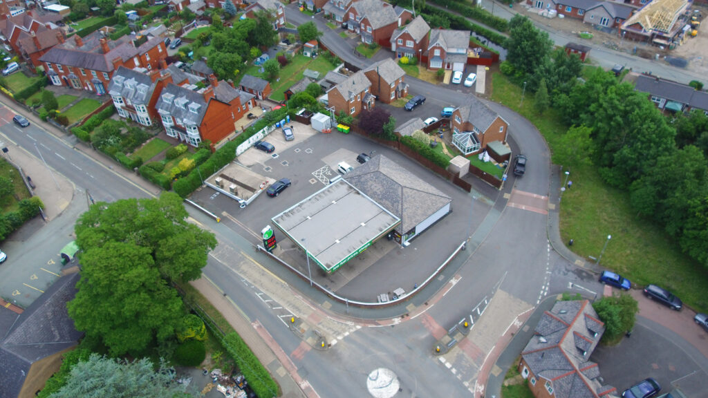 service station birdseye view